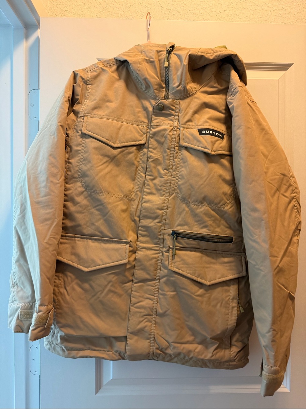 Burton Men's Hooded Ski Jacket in Tan